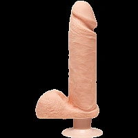 Фаллоимитатор Doc Johnson The D - Perfect D - Vibrating 8 Inch With Balls - ULTRASKYN, диаметр 5,1см