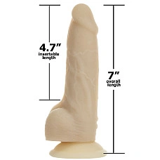 Фаллоимитатор с вибрацией и ротацией Naked ADDICTION Chris 7″ Rotating & Vibrating Dong, пульт ДУ
