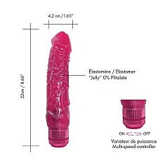 Фалоімітатор вібратор Dorcel Jelly Boy, діаметр 4,2см ТПЕ, плавне регулювання потужності вібрації