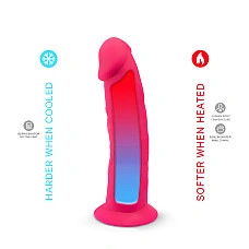 Фалоімітатор з вібрацією SilexD Henry Vibro Pink (MODEL 2 size 7in) + LRS, діаметр 4,4 см