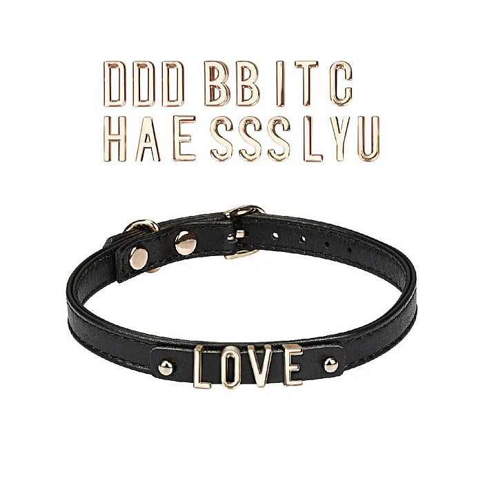 Чокер Liebe Seele DIY Choker with 21 Removable Letters, съемные буквы, 21 буква в комплекте