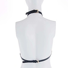 Портупея на грудь LOCKINK SEVANDA Queen Chest Harness with Removable Bra, черная, со съемными пэстис