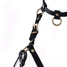 Портупея на грудь LOCKINK SEVANDA Queen Chest Harness with Removable Bra, черная, со съемными пэстис
