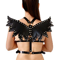 Женская портупея Art of Sex - Wings черная XS-M, экокожа