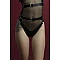 Гартеры Feral Feelings - Belt Briefs, трусики, натуральная кожа, цвет черный
