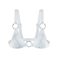 Ліф з натуральної шкіри Feral Feelings - Bikini Top White