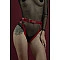 Гартеры Feral Feelings - Belt Briefs, трусики, натуральная кожа, цвет красный