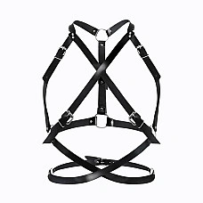 Портупея жіноча Art of Sex - Agnessa Leather harness, Чорний L-2XL