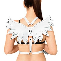 Женская портупея Art of Sex - Wings белая XS-M, экокожа