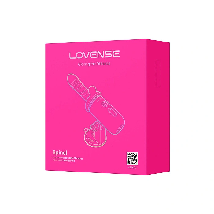 Смарт-міні секс-машина Lovense Spinel імітація фрикцій, підігрів, 3 насадки, на присосці