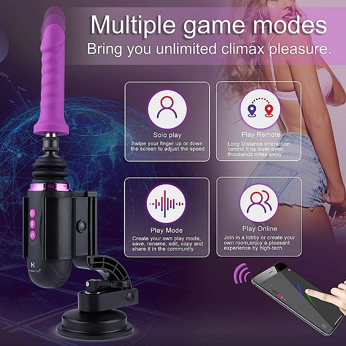 Мини секс-машина Hismith Mini Capsule Sex-Machine with Strong Suction Cup, мощная, перезаряжаемая