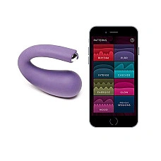 Премиум виброяйцо со стимуляцией клитора Je Joue - DUA Purple, управление со смартфона, 2 мотора