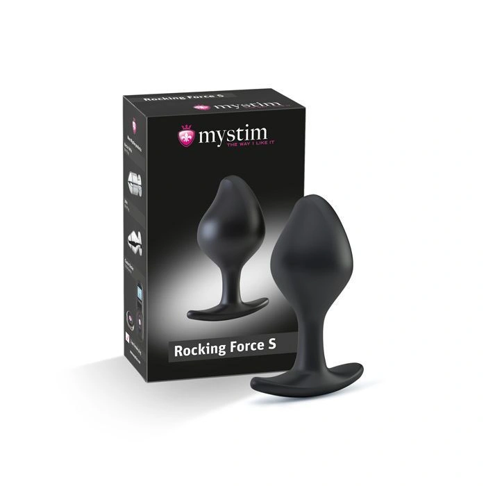 Силиконовая анальная пробка Mystim Rocking Force S для электростимулятора, диаметр 3,7 см