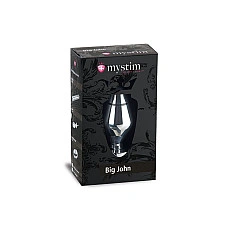 Металева анальна пробка Mystim Big John для електростимулятора, діаметр 6,5 см