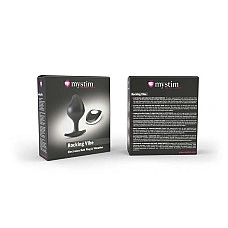 Силіконова анальна пробка Mystim Rocking Vibe з вібрацією і пультом для електростимулятора, 3,7 см