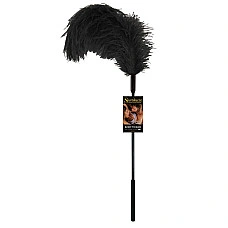 Перо страуса Sportsheets Ostrich Tickler Черное, для изысканных ласк