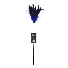 Щекоталка с пером петуха Art of Sex – Feather Paddle, синяя