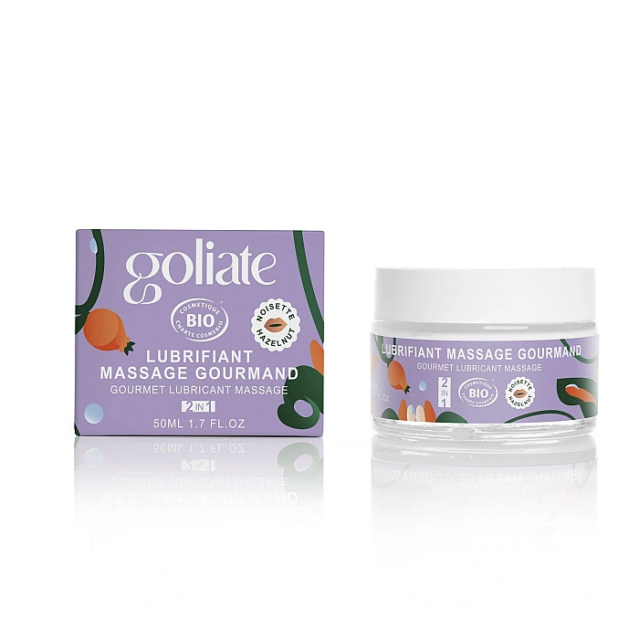 Массажное масло-лубрикант с ароматом и вкусом фундука Goliate Couple Gourmand Noisette 50 мл