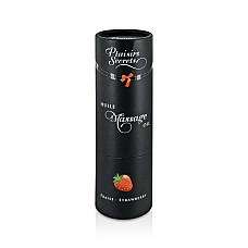 Масажна олія Plaisirs Secrets Strawberry (59 мл) з афродизіаками, їстівна, подарункове паковання