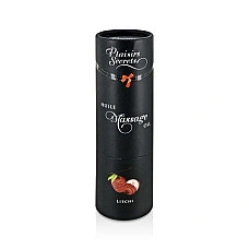Масажна олія Plaisirs Secrets Litchi (59 мл) з афродизіаками, їстівна, подарункове паковання