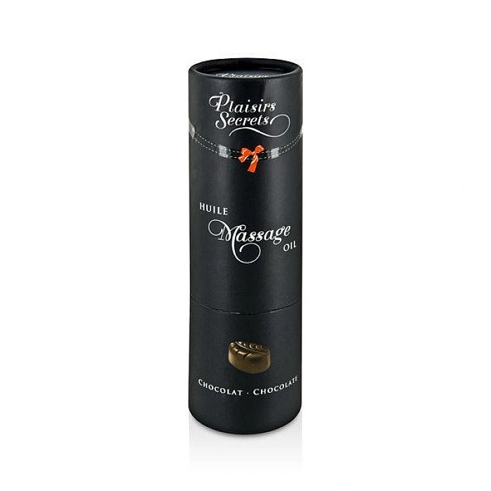 Масажна олія Plaisirs Secrets Chocolate (59 мл) з афродизіаками, їстівна, подарункове паковання