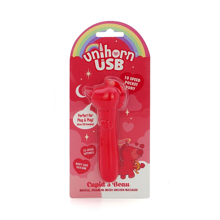 Вибратор-единорожка Unihorn USB Bullet – Cupid's Beau, вибропуля, USB-зарядка, 10 режимов