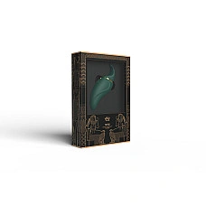 Вибратор 2в1 с язычком Zalo — Hero Jewel Green, кристалл Swarovski