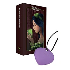 Мини-вибратор «Сердечко» FairyGasm PleasureStone violet, 9 режимов, на шнурке