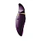 Вібратор 2в1 з язичком Zalo — Hero Twilight Purple, кристал Swarovski