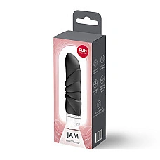 Мини-вибратор Fun Factory JAM Black, подходит для клитора, рельефный