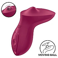 Вибратор для клитора с жемчужной стимуляцией Satisfyer Exciterrr Berry, 2 независимых мотора
