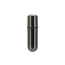 Вибропуля PowerBullet First-Class Bullet 2.5″ with Key Chain Pouch, Gun Metal, 9 режимов вибрации