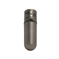 Вибропуля PowerBullet First-Class Bullet 2.5″ with Key Chain Pouch, Gun Metal, 9 режимов вибрации