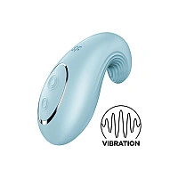 Вибратор Satisfyer Dipping Delight Light Blue, 2 мотора, гибкий кончик
