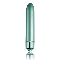 Вибропуля Rocks Off RO-90mm Touch of Velvet Aqua Lily матовая, 10 режимов работы, на батарейке