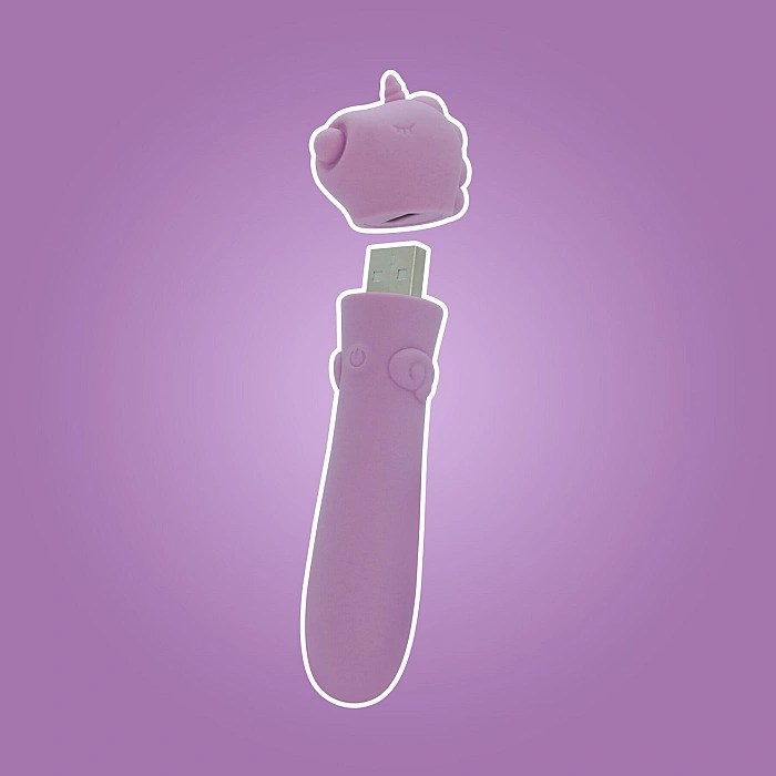 Вибратор-единорожка Unihorn USB Bullet – Karma Lilac, вибропуля, USB-зарядка, 10 режимов