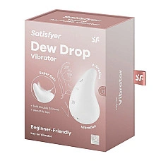 Вибратор для наружной стимуляции Satisfyer Dew Drop White, 2 мотора, 12 режимов, мягкий корпус
