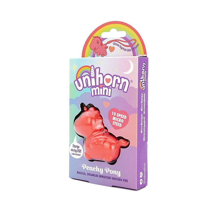 Вібратор-єдиноріжка Unihorn Mini - Peachy Pony, брелок з вібрацією