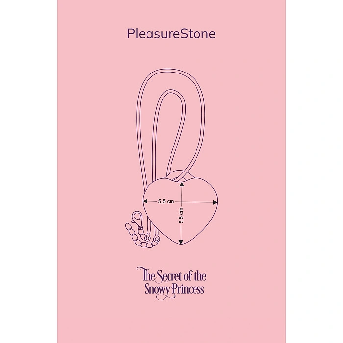 Мини-вибратор «Сердечко» FairyGasm PleasureStone blue, 9 режимов, на шнурке