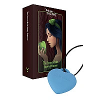 Мини-вибратор «Сердечко» FairyGasm PleasureStone blue, 9 режимов, на шнурке