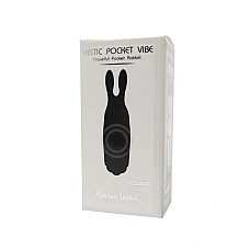 Віброкуля Adrien Lastic Pocket Vibe Rabbit Black зі стимулювальними вушками