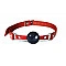 Кляп силіконовий Feral Feelings Silicon Ball Gag Red/Black, червоний ремінець, чорна кулька