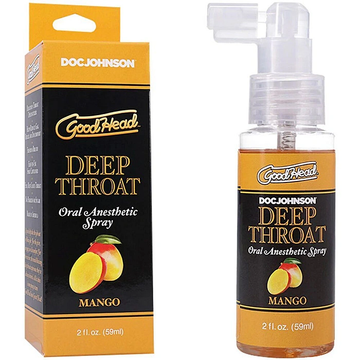 Спрей для мінету Doc Johnson GoodHead DeepThroat Spray - Mango 59мл (м'яте паковання!!!)