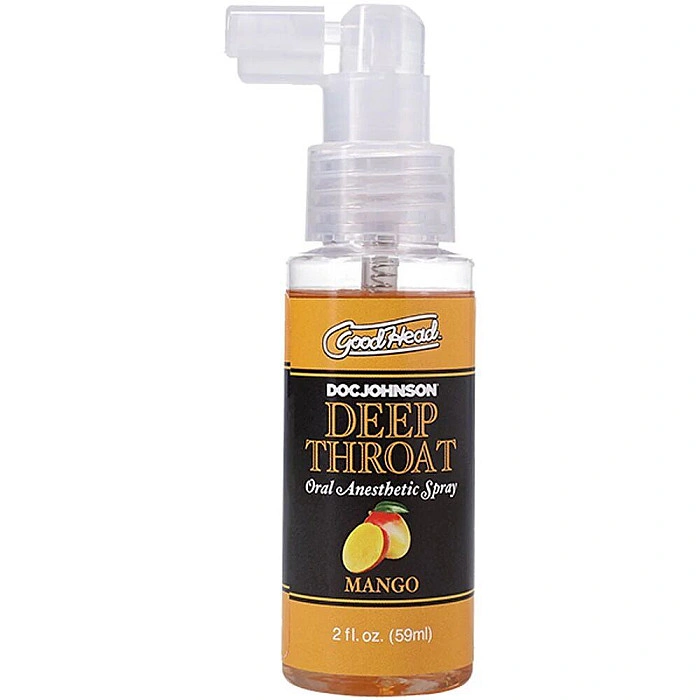 Спрей для мінету Doc Johnson GoodHead DeepThroat Spray - Mango 59мл (м'яте паковання!!!)