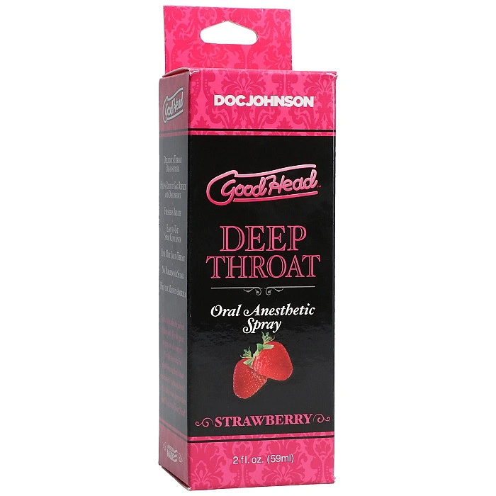 Спрей для мінету Doc Johnson GoodHead DeepThroat Spray - Sweet Strawberry 59мл (м'яте паковання!!!)