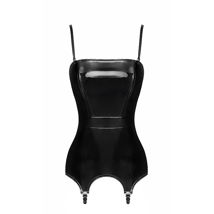 Корсет с подвязками для чулок Noir Handmade F381 Dominae Venom PVC corset-belt L
