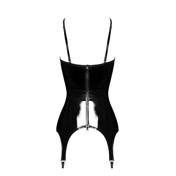 Корсет с подвязками для чулок Noir Handmade F381 Dominae Venom PVC corset-belt L