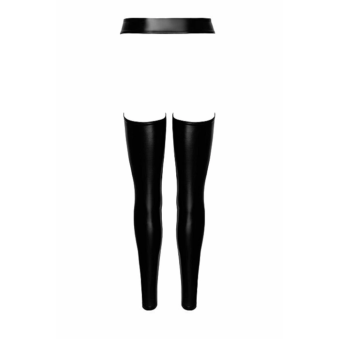 Леггинсы Noir Handmade F323 Rebel, M, black, под латекс, с открытыми бедрами и ягодицами