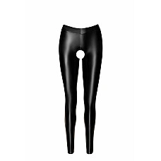 Легінси Noir Handmade F304 Taboo wetlook leggings with open crotch and bum - S