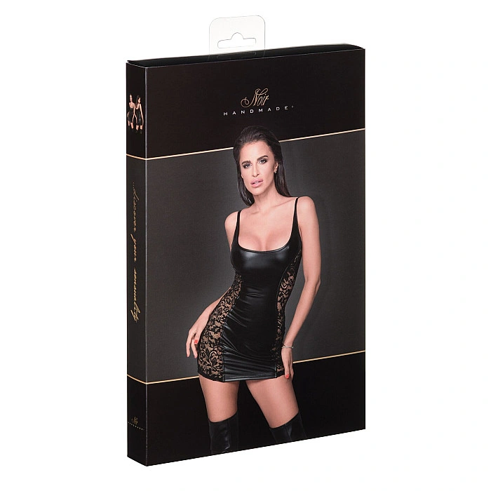 Платье с кружевными вставками Noir Handmade F229 Powerwetlook dress with lace inserts, 3XL